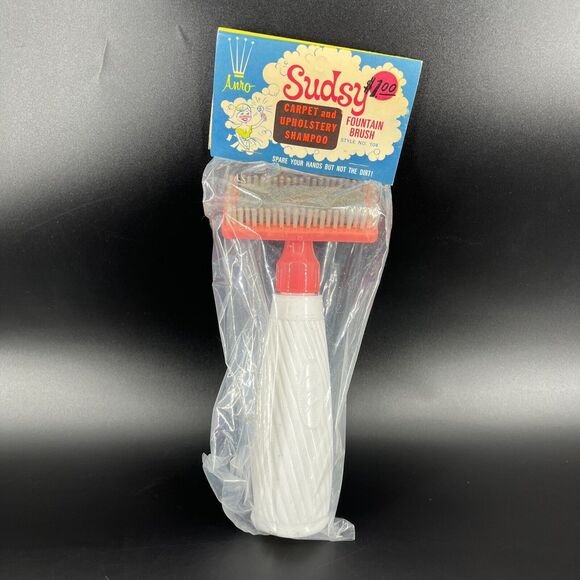 Vintage Anro Sudsy Fountain Brush Bottle NOS Style 104 Carpet/Upholstery Pink - Picture 1 of 10